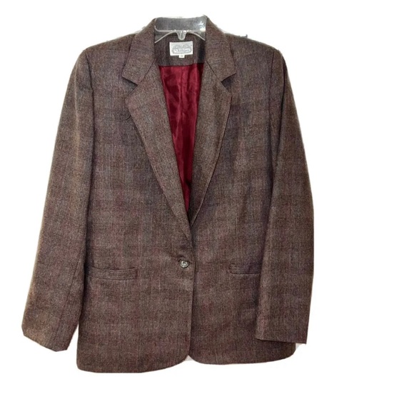 THE VILLAGER WOMEN’S SIZE 10 | WOOL BLAZER & SKIRT SUIT 2 PIECE SET VINTAGE - Picture 2 of 12